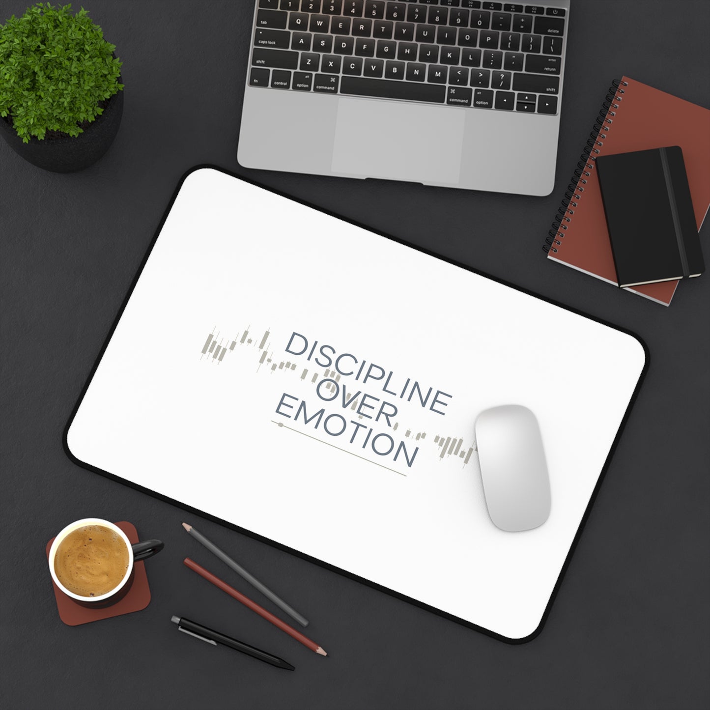 Motivational Desk Mat - Discipline Over Emotion - Perfect for Home or Office
