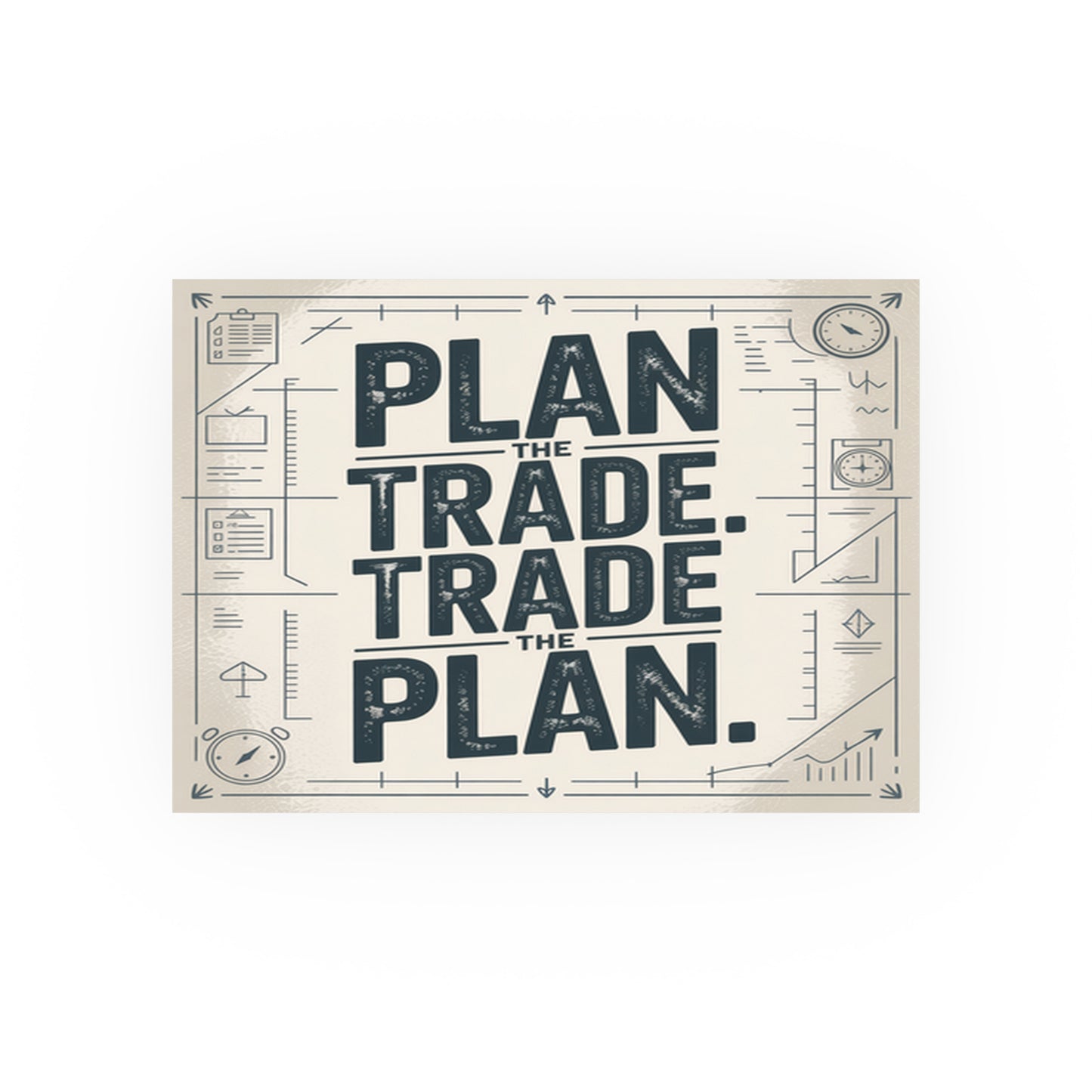 Motivational Wall Art Poster - Plan the Trade Trade the Plan