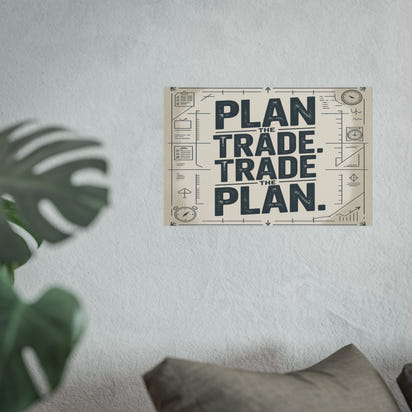 Motivational Wall Art Poster - Plan the Trade Trade the Plan