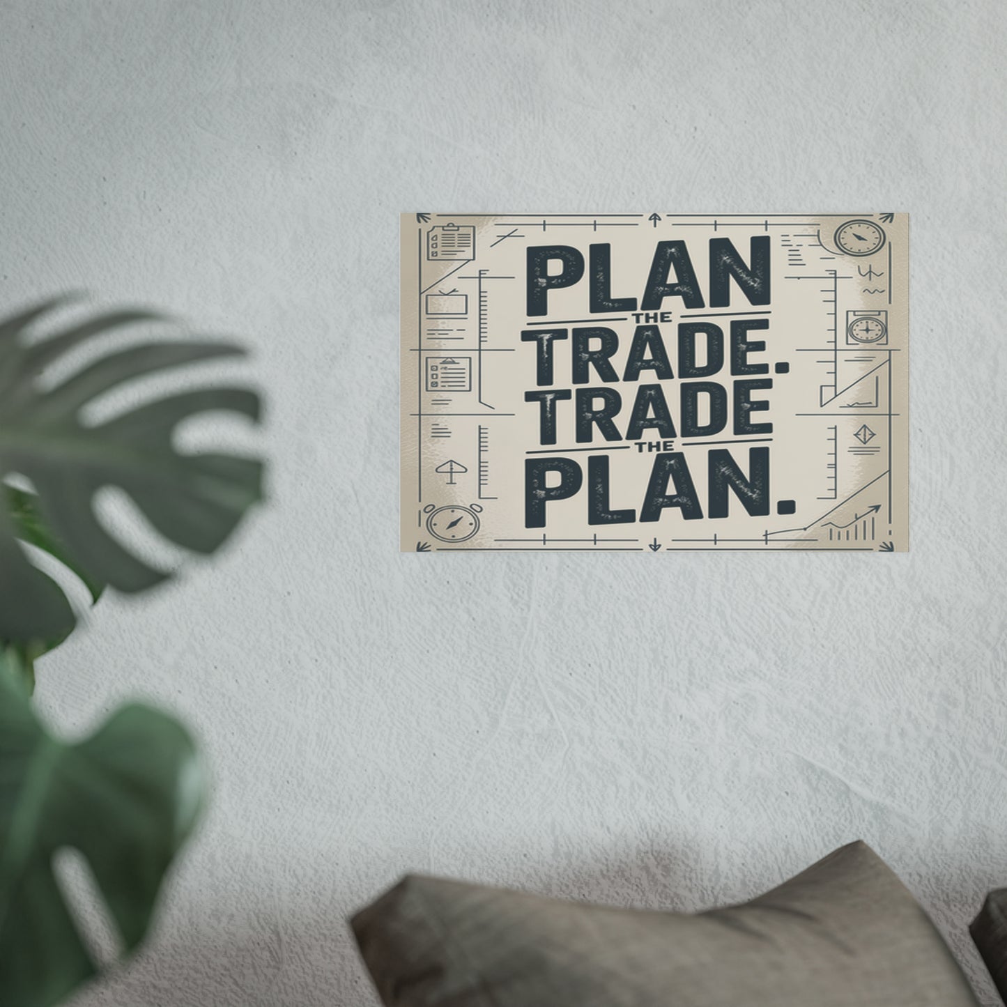 Motivational Wall Art Poster - Plan the Trade Trade the Plan